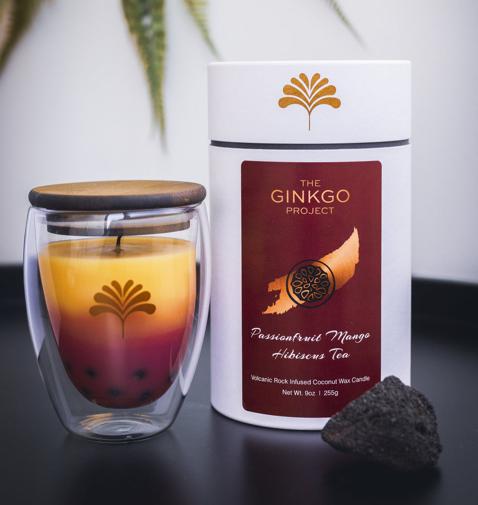 Passionfruit Mango Hibiscus Tea - Scented Organic Coconut Wax Candle
